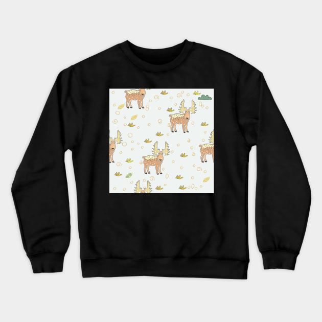 Moose Crewneck Sweatshirt by Kristina Stellar Scandinavian Land